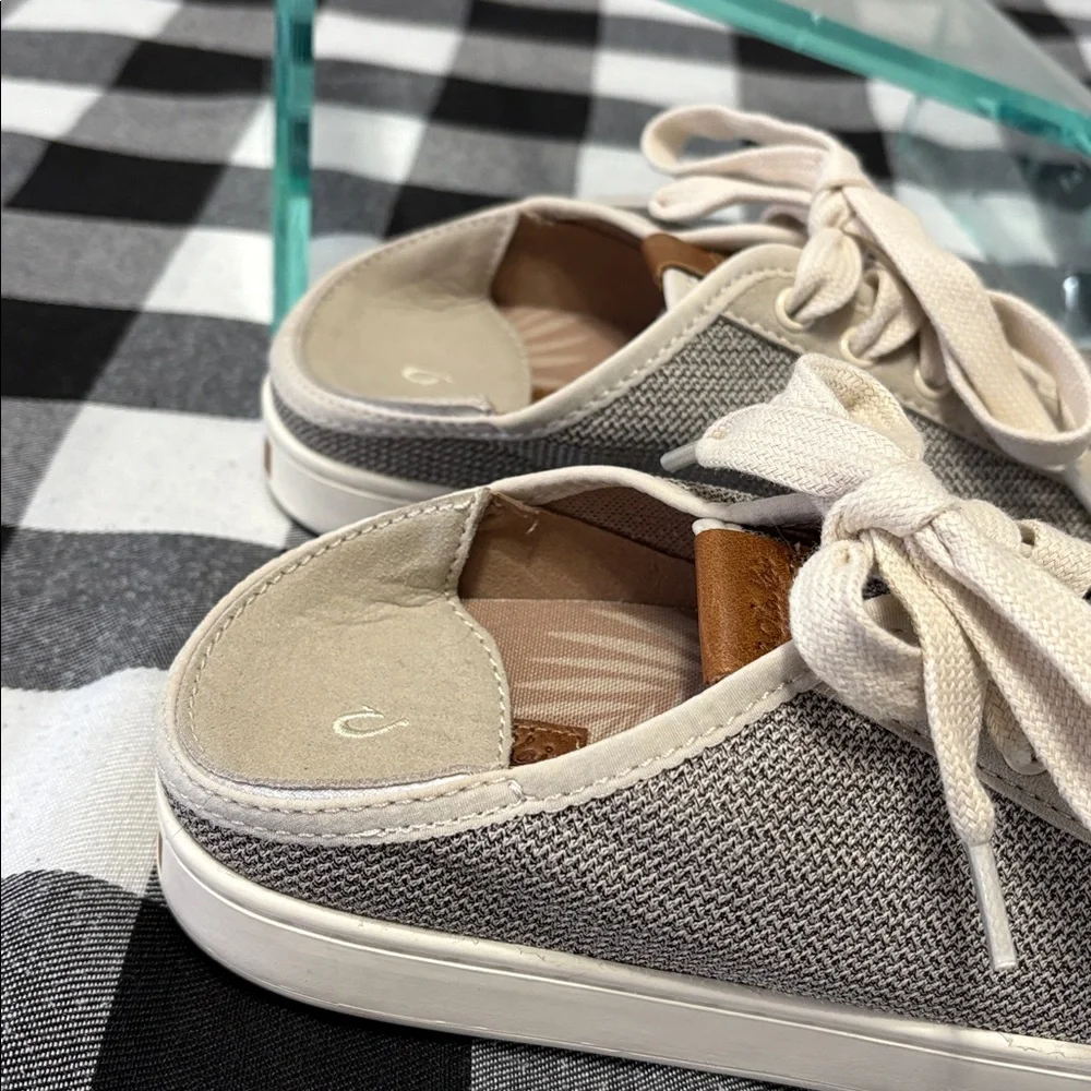 EXC! Olukai Pehuea Lī Tapa Sneakers Shoes Size 7.5 Breathable Mesh Lightweight